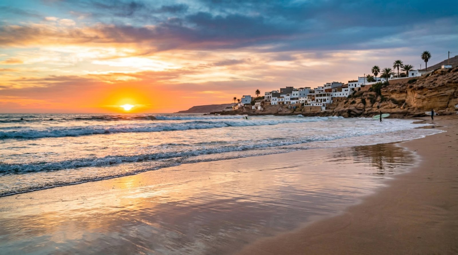 Sunset over Morocco's Atlantic coast